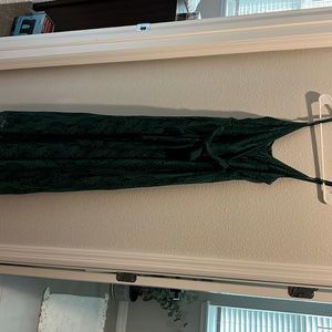 Dark Green Lace Maxi Dress